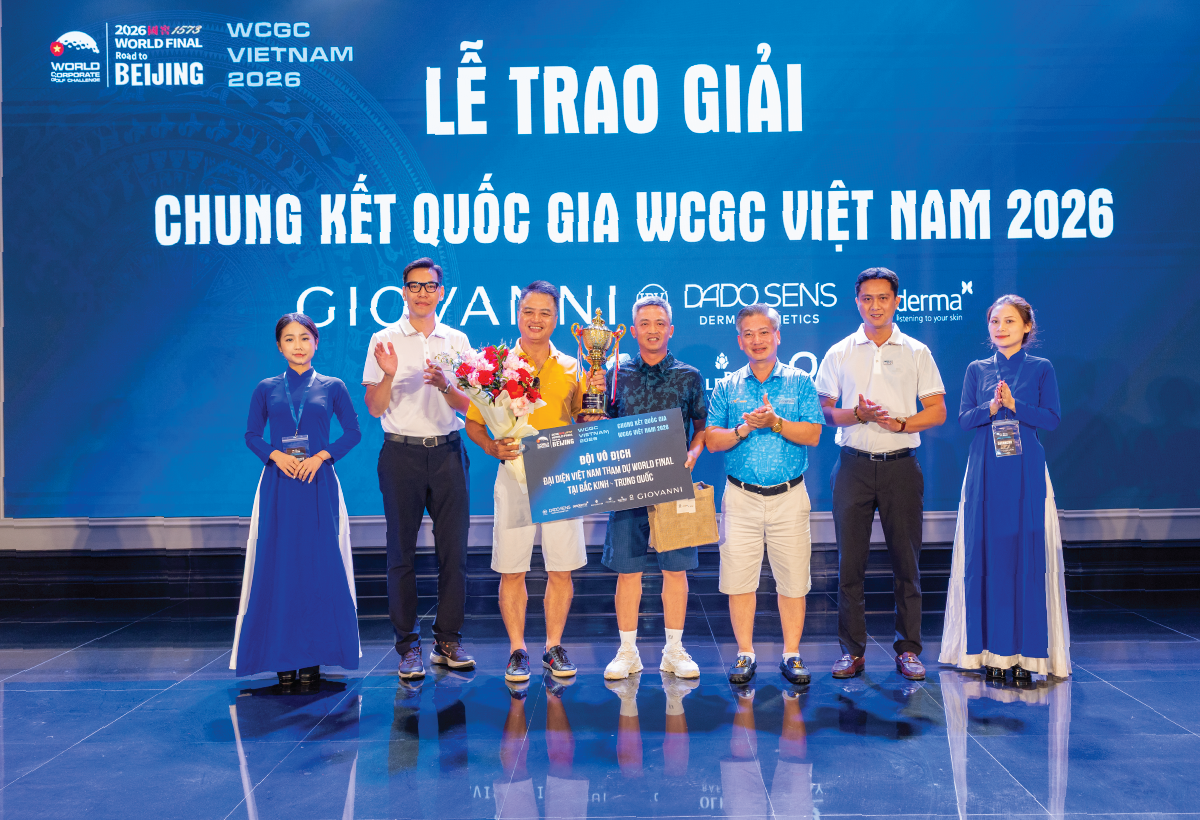 Giải Nhất và danh hiệu Vô địch WCGC Việt Nam 2026 thuộc về cặp Phạm Vĩnh Hà – Nguyễn Đức Cường với 29 điểm . Kết quả này đến từ tập trung, lĩnh vực xử lý vấn đề và sự phối hợp nhịp nhàng giữa hai đồng đội. Ông Nguyễn Lương Phương và ông Phạm Văn Tùng đã trao Cúp vô địch trong tràng pháo tay của toàn thể khách mời.